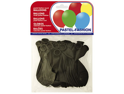 20 globos pastel negro